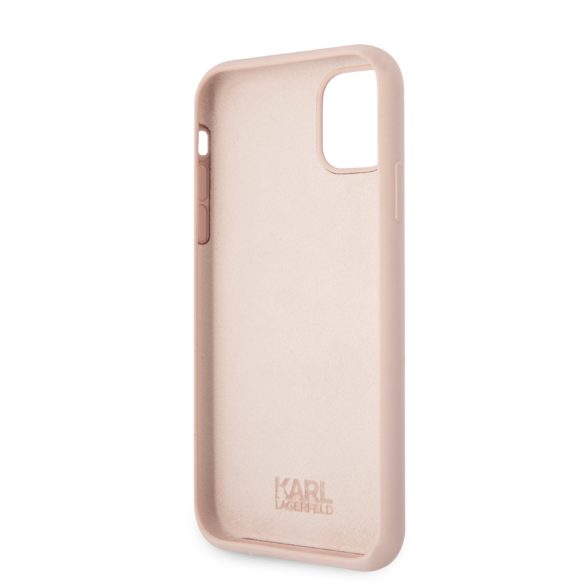 Karl Lagerfeld iPhone 11 Silicone Choupette (KLHCN61SNCHBCP) hátlap, tok, rózsaszín