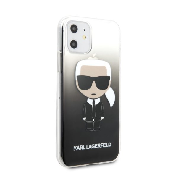 Karl Lagerfeld iPhone 11 Ikonik Full Body (KLHCN61TRDFKBK) hátlap, tok, fekete