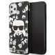 Karl Lagerfeld iPhone 11 Pro Max Flower Karl Iconic (KLHCN65FLFBBK) hátlap, tok, fekete