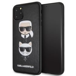   Karl Lagerfeld iPhone 11 Pro Max Karl and Choupette (KLHCN65KICKC) hátlap, tok, fekete