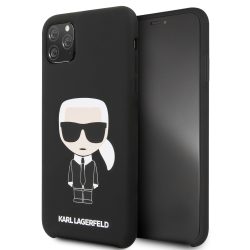   Karl Lagerfeld iPhone 11 Pro Max Silicone Iconic Full Body (KLHCN65SLFKBK) hátlap, tok, fekete