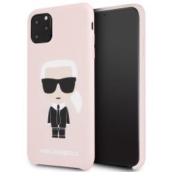   Karl Lagerfeld iPhone 11 Pro Max Silicone Karl Iconic Full Body (KLHCN65SLFKPI) hátlap, tok, rózsaszín