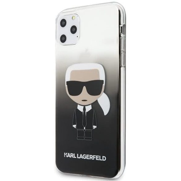 Karl Lagerfeld iPhone 11 Pro Max Ikonik Full Body (KLHCN65TRDFKBK) hátlap, tok, fekete