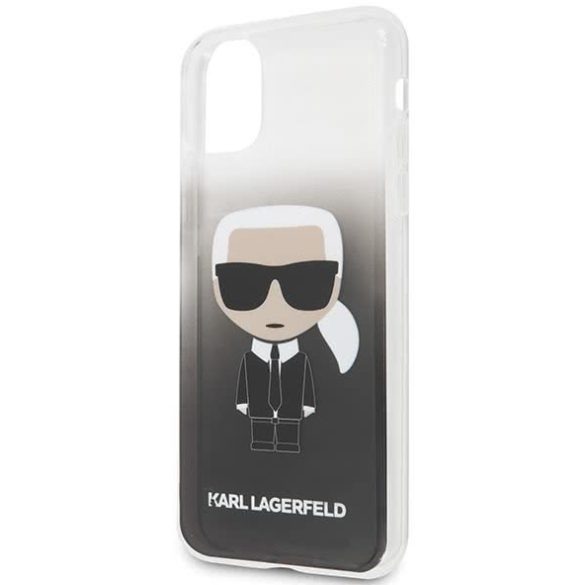 Karl Lagerfeld iPhone 11 Pro Max Ikonik Full Body (KLHCN65TRDFKBK) hátlap, tok, fekete