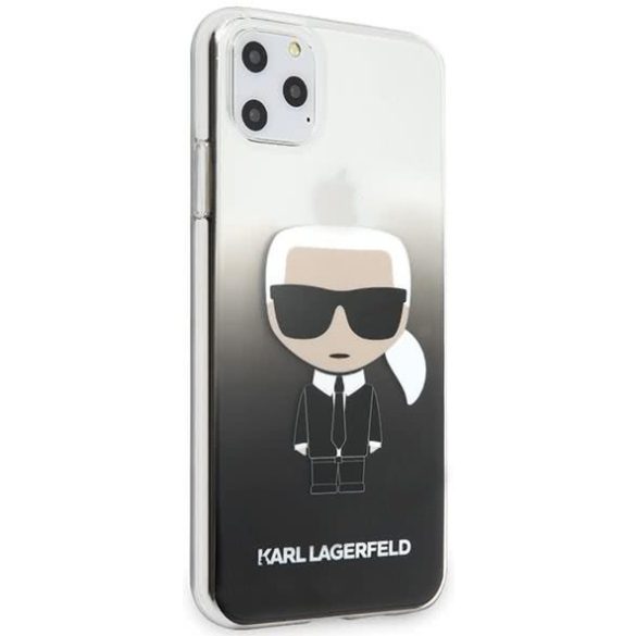 Karl Lagerfeld iPhone 11 Pro Max Ikonik Full Body (KLHCN65TRDFKBK) hátlap, tok, fekete