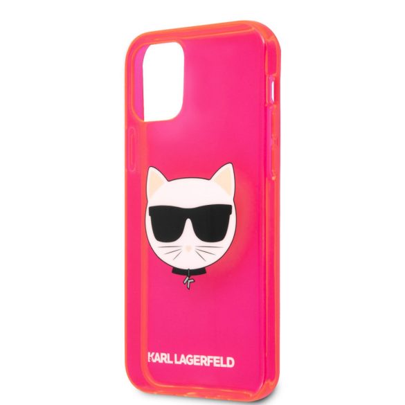 Karl Lagerfeld iPhone 12 Pro Max Choupette Head (KLHCP12LCHTRP) hátlap, tok, rózsaszín