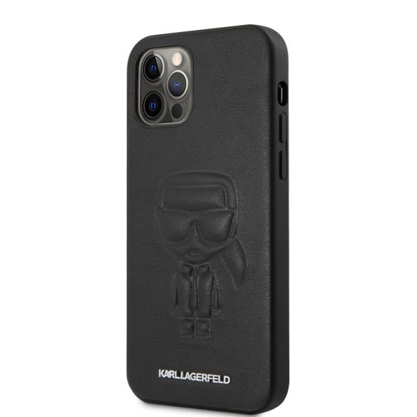 Karl Lagerfeld iPhone 12 Pro Max 3D Ikonik Outline (KLHCP12LPCUIKBK) hátlap, tok, fekete