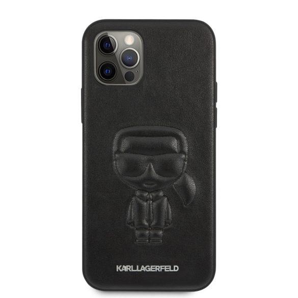 Karl Lagerfeld iPhone 12 Pro Max 3D Ikonik Outline (KLHCP12LPCUIKBK) hátlap, tok, fekete