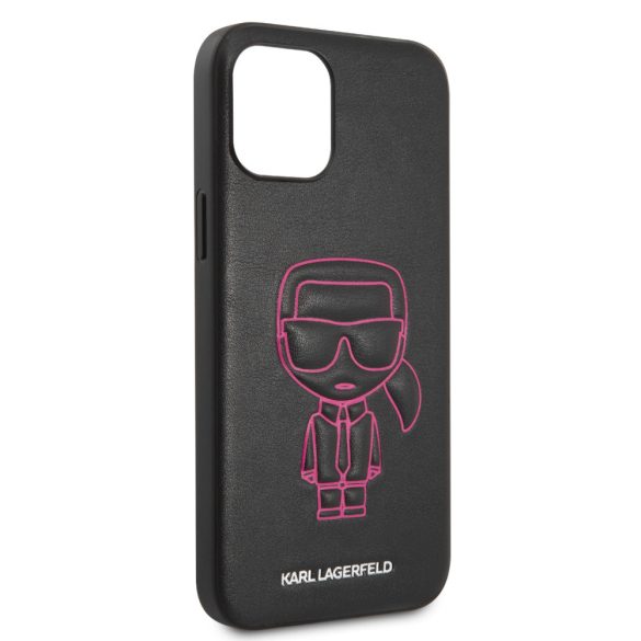 Karl Lagerfeld iPhone 12 Pro Max 3D Ikonik Outline (KLHCP12LPCUIKPI) hátlap, tok, rózsaszín