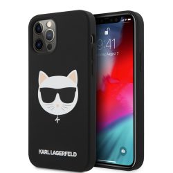   Karl Lagerfeld iPhone 12 Pro Max Choupette Head Silicone (KLHCP12LSLCHBK) hátlap, tok, fekete