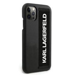   Karl Lagerfeld iPhone 12 Pro Max Hand Strap (KLHCP12LSTKLBK) hátlap, tok, fekete