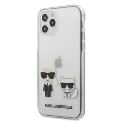   Karl Lagerfeld iPhone 12/12 Pro 3D Karl & Choupette Full Body (KLHCP12MCKTR) hátlap, tok, átlátszó