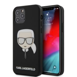   Karl Lagerfeld iPhone 12/12 Pro Layers Glitter Iconic (KLHCP12MGLBK) hátlap, tok, fekete