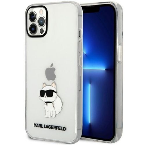 Karl Lagerfeld iPhone 12/12 Pro Ikonik Choupette (KLHCP12MHNCHTCT) hátlap, tok, átlátszó