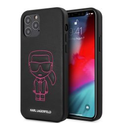   Karl Lagerfeld iPhone 12/12 Pro 3D Ikonik Outline (KLHCP12MPCUIKPI) hátlap, tok, rózsaszín