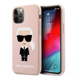   Karl Lagerfeld iPhone 12/12 Pro Silicone Karl Iconic Full Body (KLHCP12MSLFKPI) hátlap, tok, rózsaszín