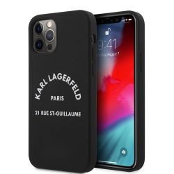   Karl Lagerfeld iPhone 12/12 Pro Rue St Guillaume Silicone (KLHCP12MSLSGRBK) hátlap, tok, fekete