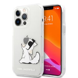   Karl Lagerfeld iPhone 13 Pro Fun Choupette Hard (KLHCP13LCFNRC) hátlap, tok, átlátszó