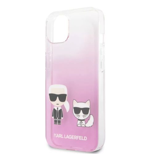 Karl Lagerfeld iPhone 13 Pro Karl & Choupette Full Body (KLHCP13LCKTRP) hátlap, tok, rózsaszín