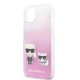 Karl Lagerfeld iPhone 13 Pro Karl & Choupette Full Body (KLHCP13LCKTRP) hátlap, tok, rózsaszín