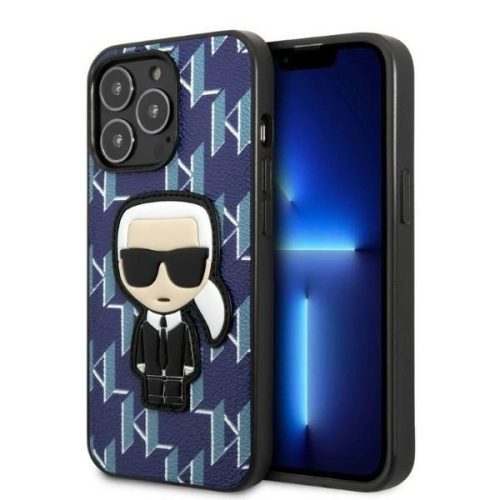 Karl Lagerfeld KLHCP13LPMNIKBL Monogram Ikonik Patch iPhone 13/13 Pro 6.1" hátlap, tok, kék