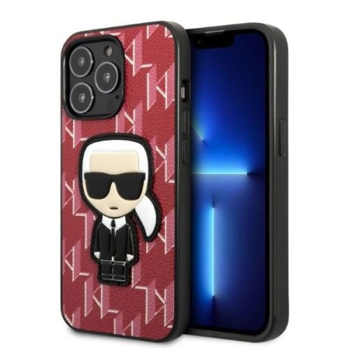 Karl Lagerfeld KLHCP13LPMNIKPI Monogram Ikonik Patch iPhone 13/13 Pro 6.1" hátlap, tok, piros