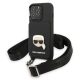 Karl Lagerfeld iPhone 13/13 Pro 6,1" KLHCP13LSAKHPKSaffiano Metal Karl Head, hátlap, tok, fekete