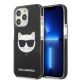 Karl Lagerfeld Iconic Choupette Head Iconic iPhone 13 Pro 6,1" KLHCP13LTPECK, hátlap, tok, fekete