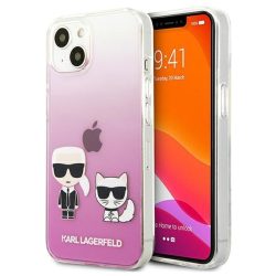   Karl Lagerfeld iPhone 13 Karl & Choupette Full Body (KLHCP13MCKTRP) hátlap, tok, rózsaszín