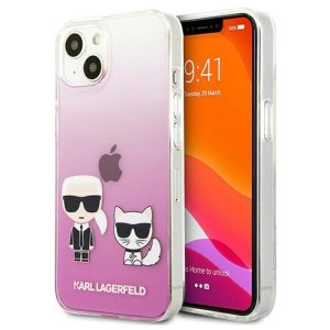 Karl Lagerfeld iPhone 13 Karl & Choupette Full Body (KLHCP13MCKTRP) hátlap, tok, rózsaszín