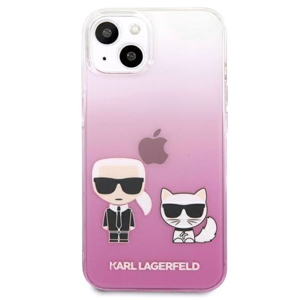 Karl Lagerfeld iPhone 13 Karl & Choupette Full Body (KLHCP13MCKTRP) hátlap, tok, rózsaszín