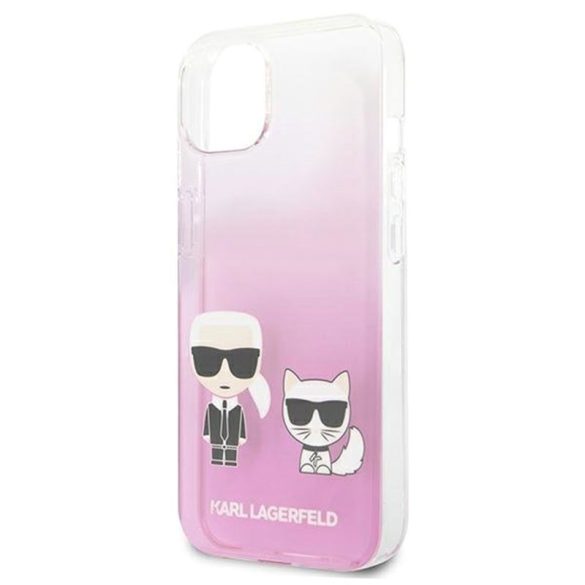 Karl Lagerfeld iPhone 13 Karl & Choupette Full Body (KLHCP13MCKTRP) hátlap, tok, rózsaszín