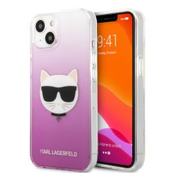   Karl Lagerfeld iPhone 13 Choupette Head Glitter (KLHCP13MCTRP) hátlap, tok, rózsaszín