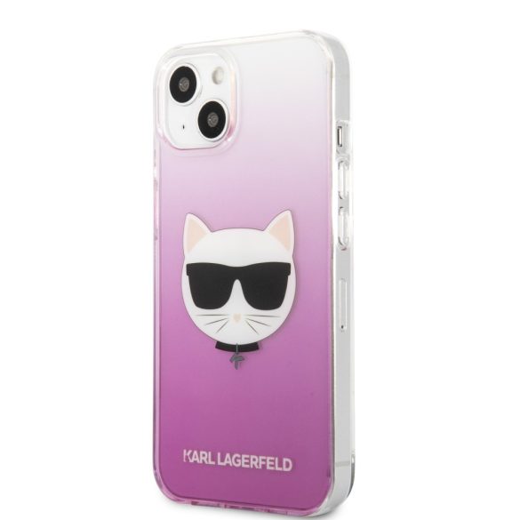 Karl Lagerfeld iPhone 13 Choupette Head Glitter (KLHCP13MCTRP) hátlap, tok, rózsaszín