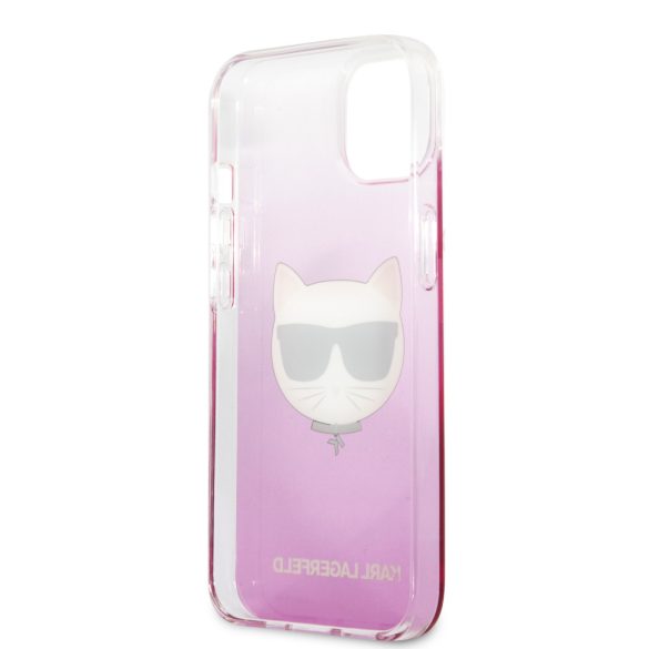 Karl Lagerfeld iPhone 13 Choupette Head Glitter (KLHCP13MCTRP) hátlap, tok, rózsaszín