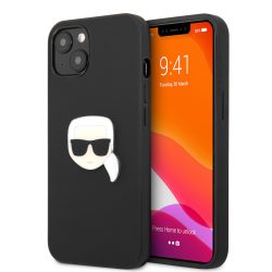   Karl Lagerfeld iPhone 13 Ikonik Karl Head Metal (KLHCP13MPKMK) hátlap, tok, fekete