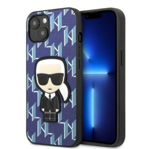 Karl Lagerfeld KLHCP13MPMNIKBL Monogram Ikonik Patch iPhone 13 6,1" tok, kék