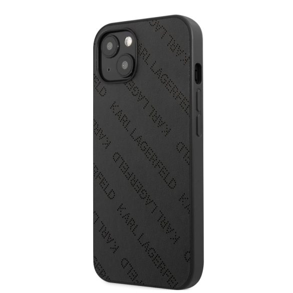 Karl Lagerfeld iPhone 13 Perforated Allover (KLHCP13MPTLK) hátlap, tok, fekete