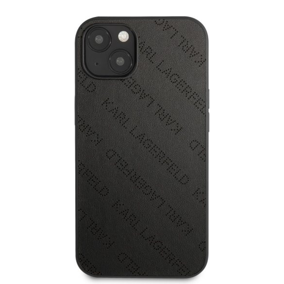 Karl Lagerfeld iPhone 13 Perforated Allover (KLHCP13MPTLK) hátlap, tok, fekete