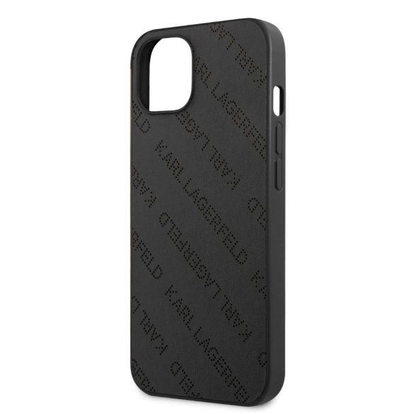 Karl Lagerfeld iPhone 13 Perforated Allover (KLHCP13MPTLK) hátlap, tok, fekete