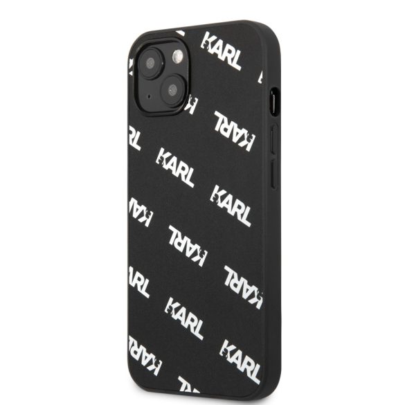 Karl Lagerfeld iPhone 13 Saffiano Plaque (KLHCP13MPULMBK3) hátlap, tok, fekete