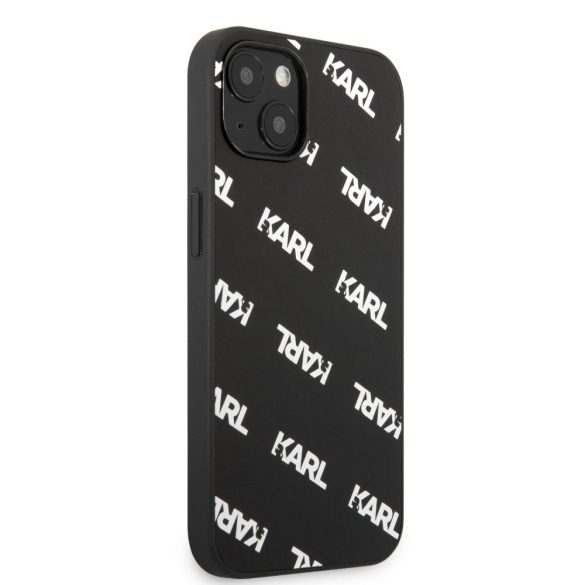 Karl Lagerfeld iPhone 13 Saffiano Plaque (KLHCP13MPULMBK3) hátlap, tok, fekete