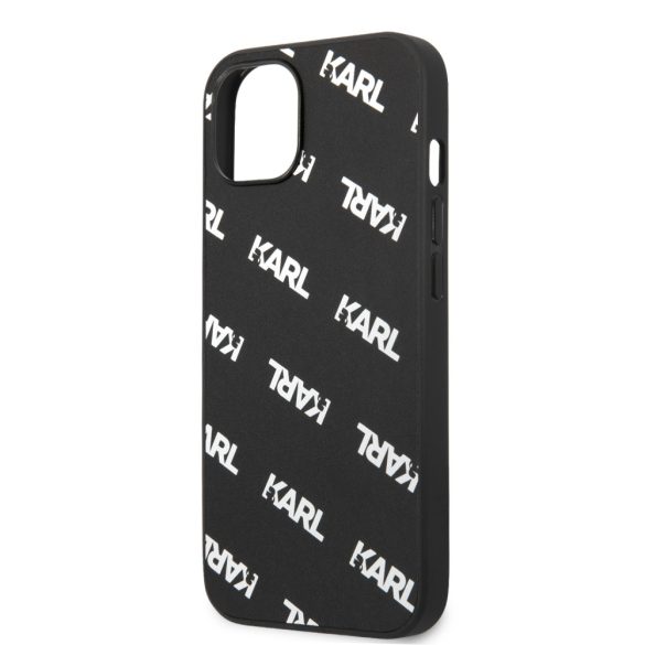 Karl Lagerfeld iPhone 13 Saffiano Plaque (KLHCP13MPULMBK3) hátlap, tok, fekete