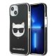 Karl Lagerfeld KLHCP13MTPECK Choupette Head iPhone 13 6.1" hátlap, tok, fekete