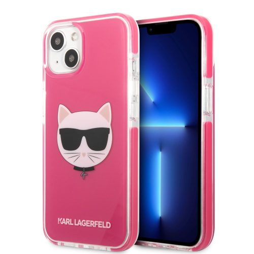 Karl Lagerfeld iPhone 13 Choupette Head (KLHCP13MTPECPI) hátlap, tok, rózsaszín