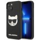 Karl Lagerfeld iPhone 13 Mini 5,4" KLHCP13SCH3DBK 3D Rubber Choupette hátlap, tok, fekete