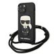 Karl Lagerfeld iPhone 13 Mini 3D Rubber Karl (KLHCP13SCMNIPK) hátlap, tok, fekete