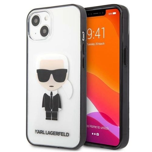 Karl Lagerfeld iPhone 13 Mini 5.4" KLHCP13SHIKCK Ikonik Karl tok, átlátszó