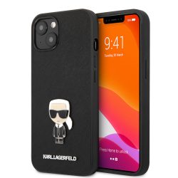   Karl Lagerfeld iPhone 13 Mini Saffiano Iconik (KLHCP13SIKMSBK) hátlap, tok, fekete