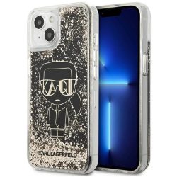   Karl Lagerfeld iPhone 13 Mini Liquid Glitter Gatsby (KLHCP13SLGGKBK) hátlap, tok, fekete